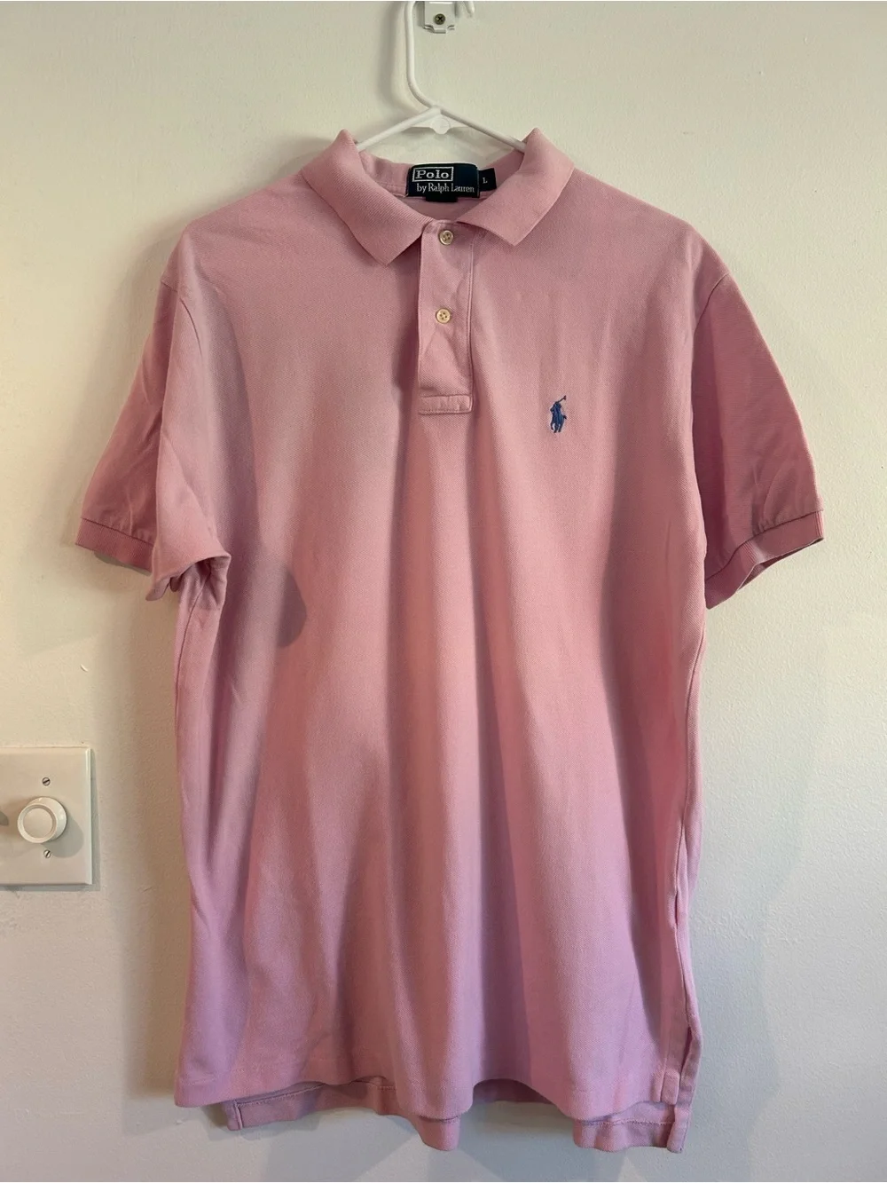 Polo by Ralph Lauren Light Pink Polo Shirt with Navy Pony